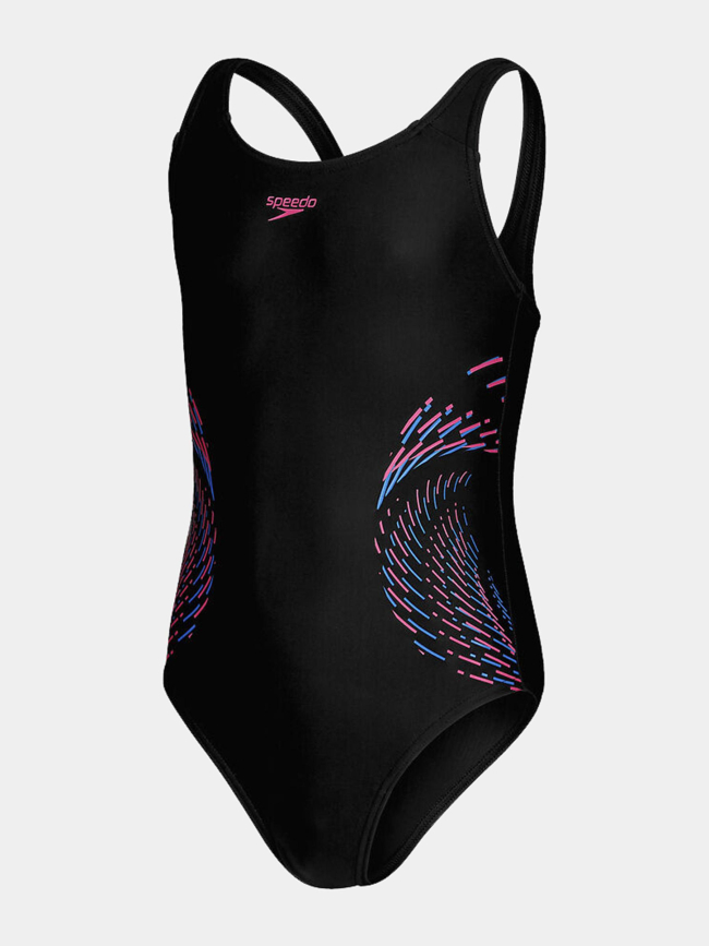 Maillot de bain plastisol placem noir fille - Speedo