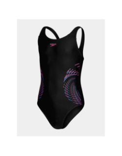 Maillot de bain plastisol placem noir fille - Speedo