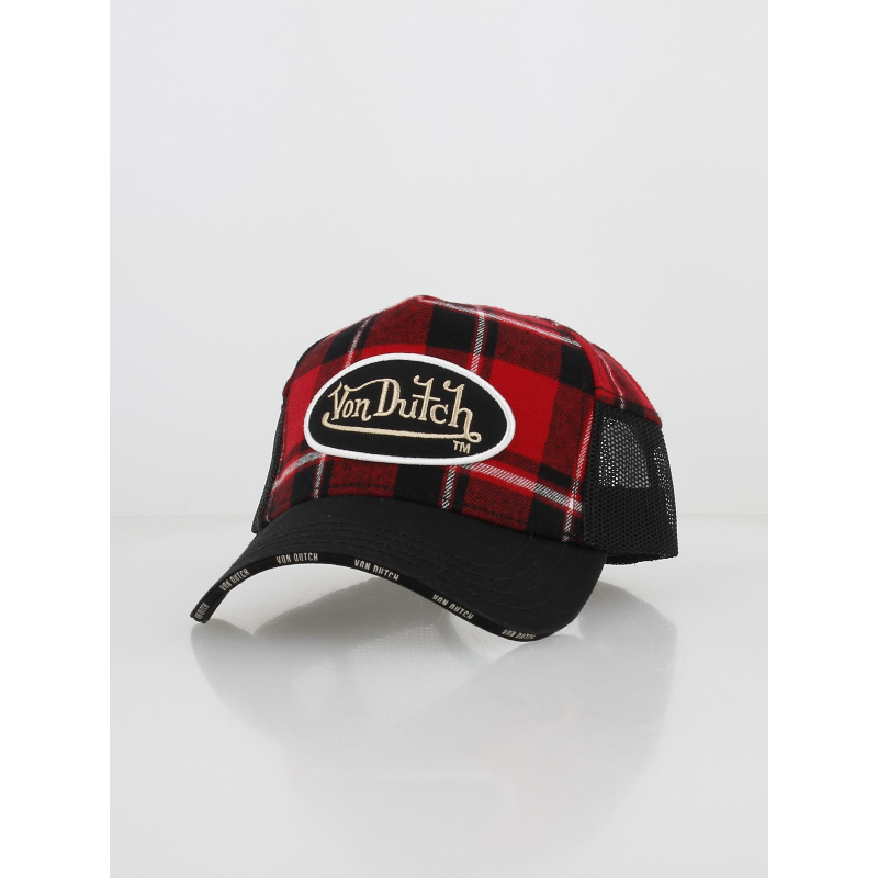 Casquette style bucheron rouge/noir homme - Von Dutch