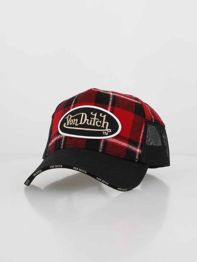 Casquette style bucheron rouge/noir homme - Von Dutch