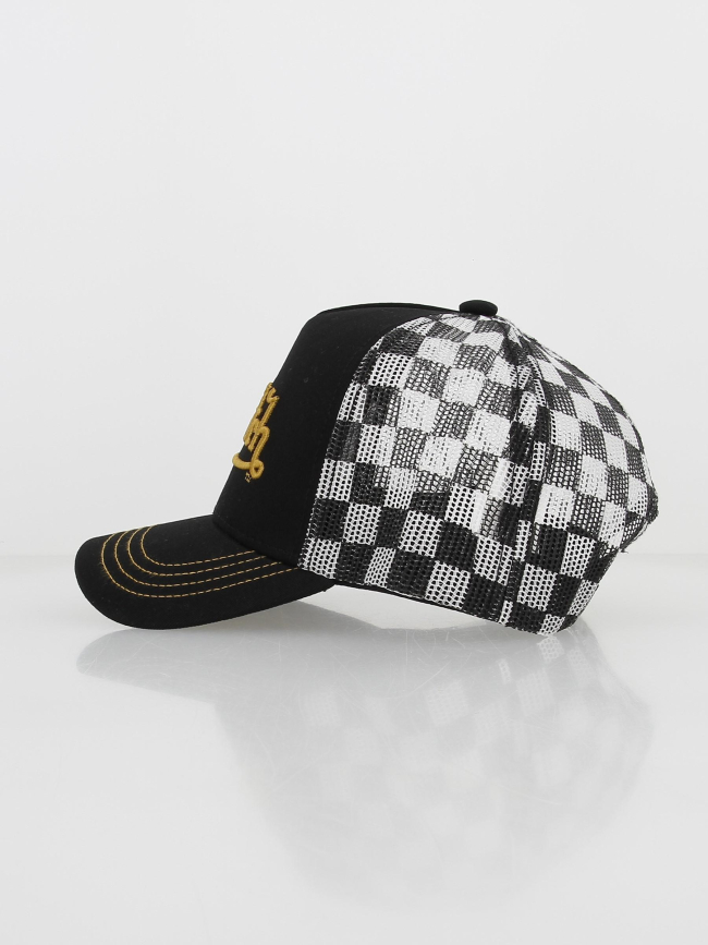 Casquette motif damier noir homme - Von Dutch