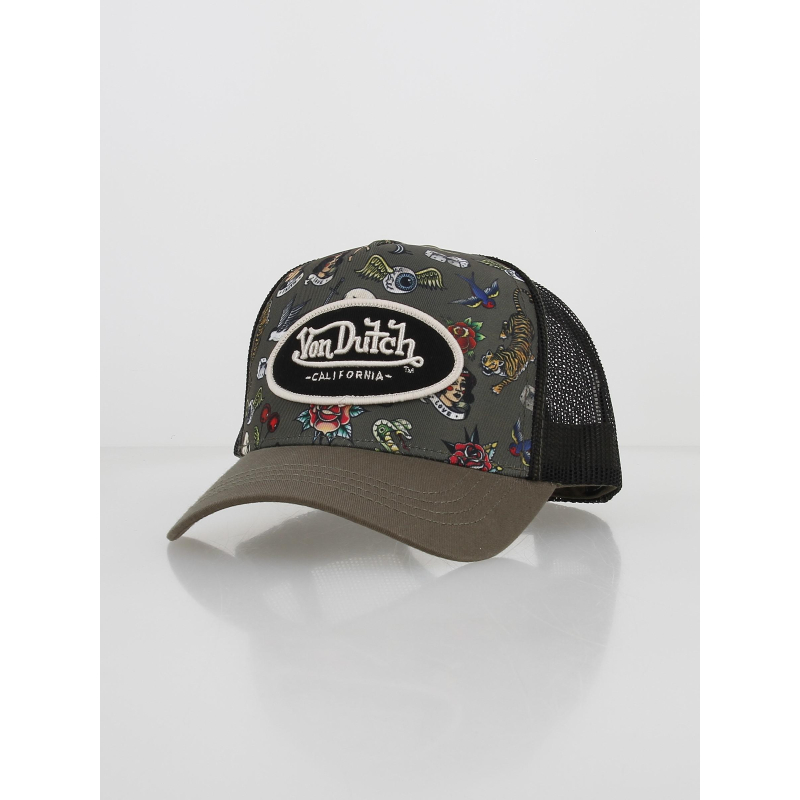 Casquette trucker dessin kaki homme - Von Dutch