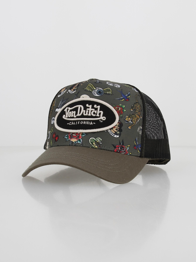 Casquette trucker dessin kaki homme - Von Dutch