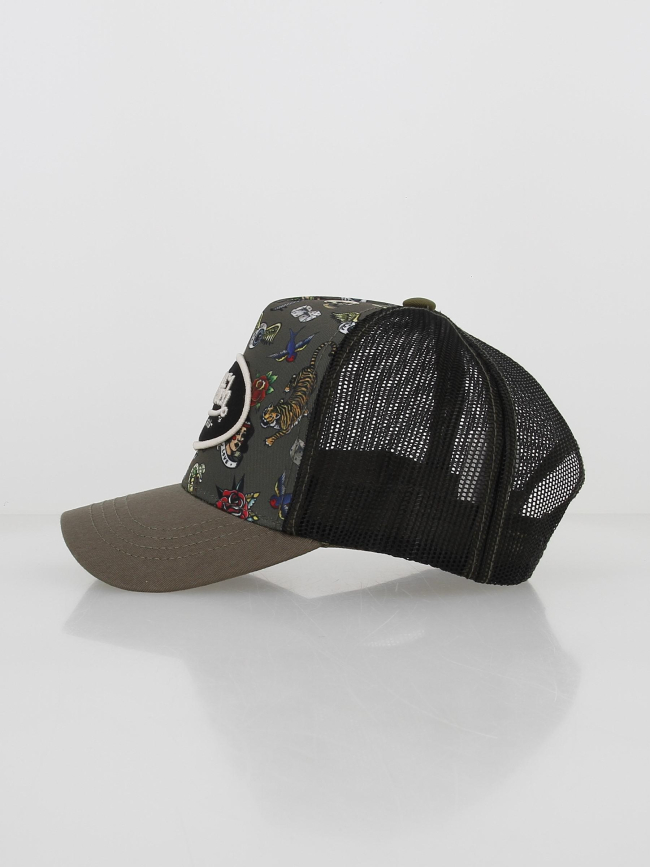 Casquette trucker dessin kaki homme - Von Dutch