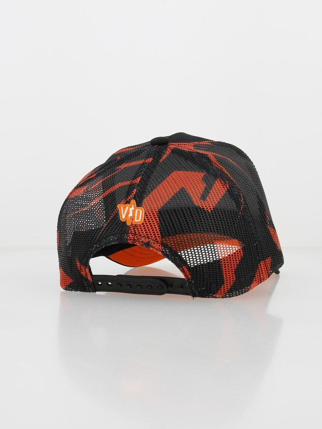 Casquette trucker filet imprimé orange/noir homme - Von Dutch