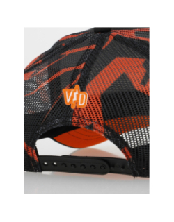 Casquette trucker filet imprimé orange/noir homme - Von Dutch