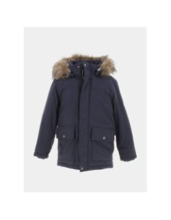 Parka marlin capuche amovible uni bleu marine garçon - Name It