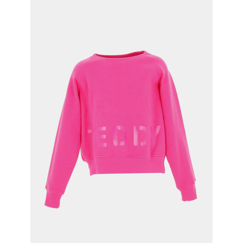 Sweat s-patti uni rose fille - Teddy Smith