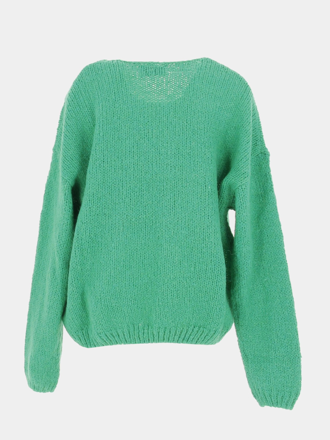 Pull en mohair col v molly vert fille - Teddy Smith