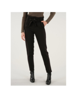 Pantalon taille haute roseline noir femme - Deeluxe