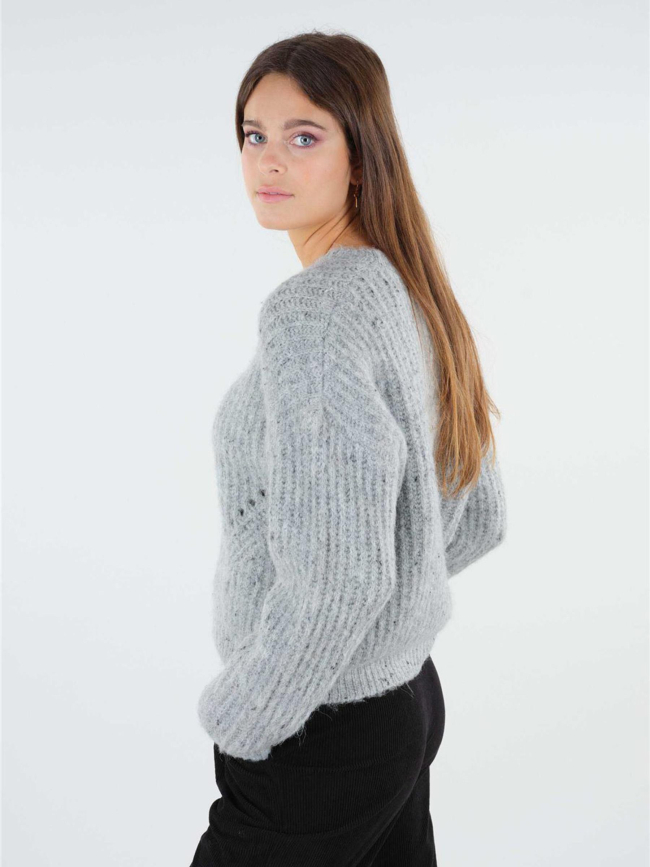 Pull laine morigane gris femme - Deeluxe