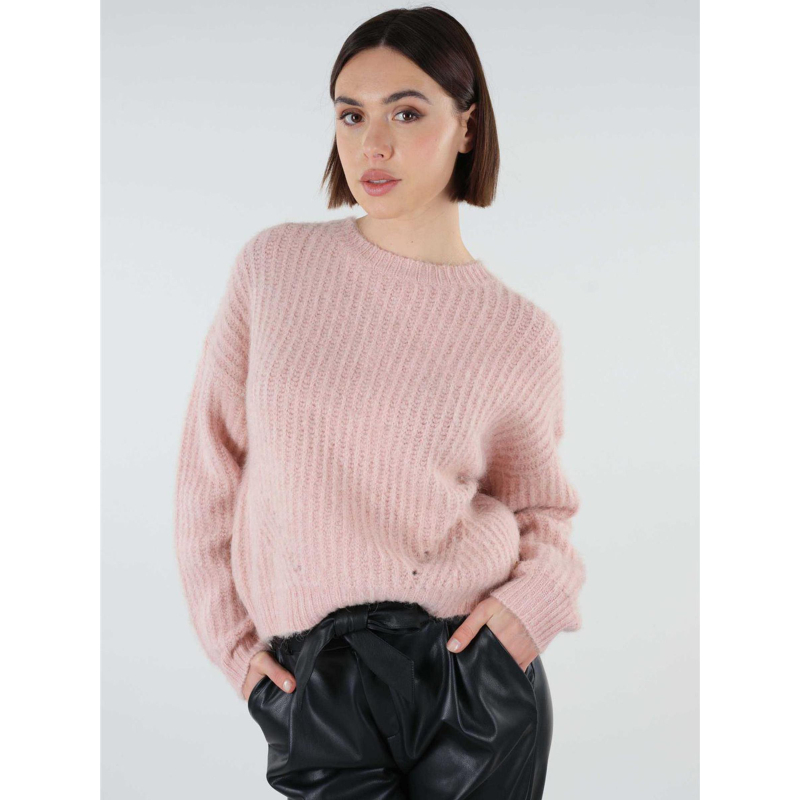 Pull laine morigane rose femme - Deeluxe