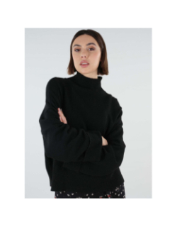 Pull col montant flavine noir femme - Deeluxe