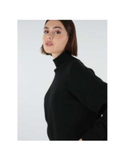 Pull col montant flavine noir femme - Deeluxe