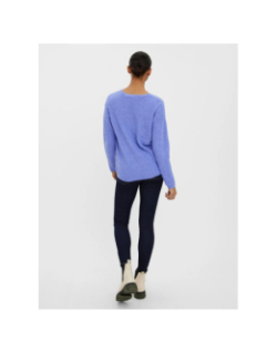 Pull crewlefile blouse uni bleu femme - Vero Moda