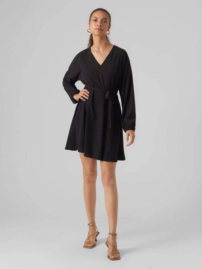 Robe courte naja ruban uni noir femme - Vero Moda