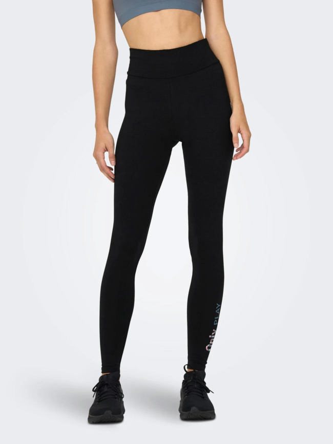 Legging taille haute jess play noir femme - Only