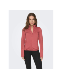 Sweat de running zippé jetta fleece rouge femme - Only