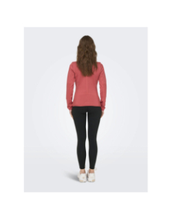 Sweat de running zippé jetta fleece rouge femme - Only