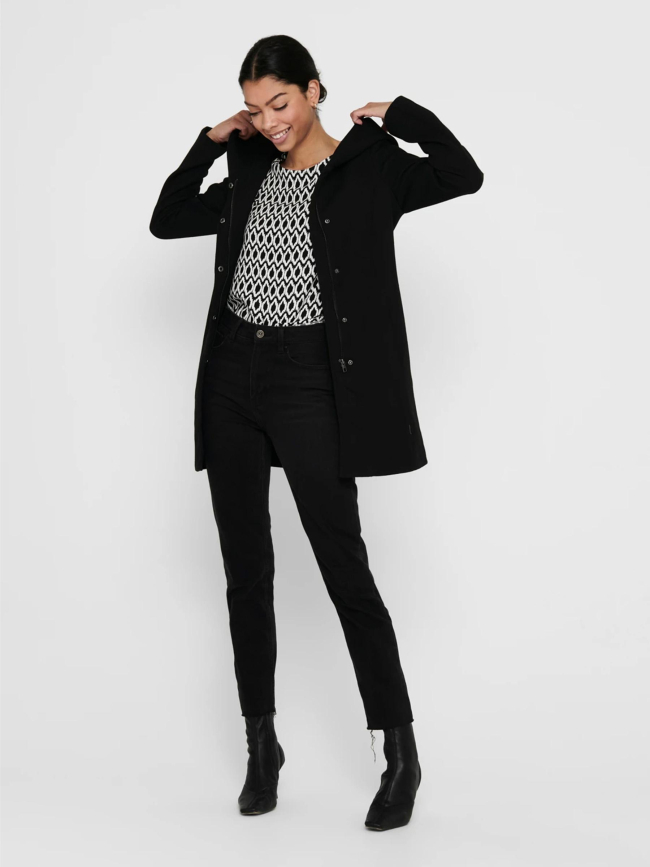 Manteau à capuche sedona light noir femme - Only