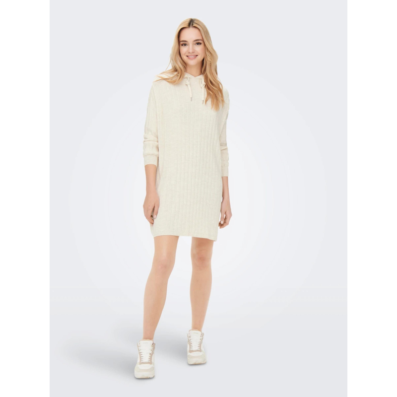 Robe sweat tessa carey naturel femme - Only