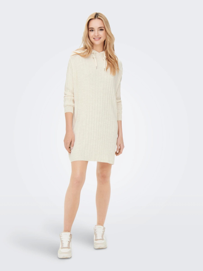 Robe sweat tessa carey naturel femme - Only