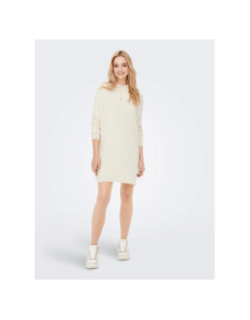 Robe sweat tessa carey naturel femme - Only