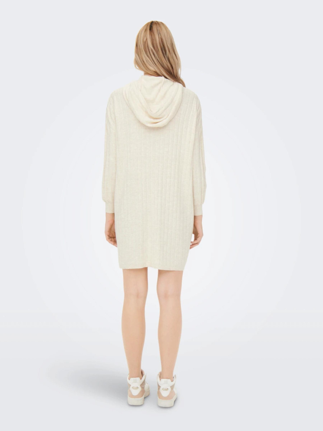 Robe sweat tessa carey naturel femme - Only