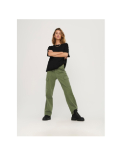 Pantalon cargo malfy taille haute kaki femme - Only