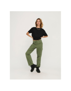 Pantalon cargo malfy taille haute kaki femme - Only