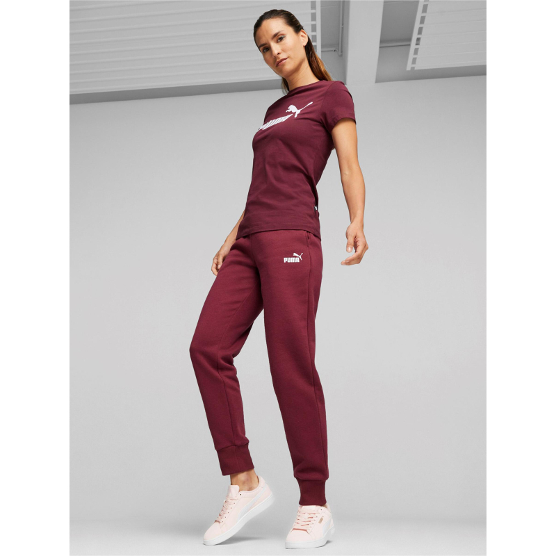 Pantalon de survêtement essential bordeaux femme - Puma