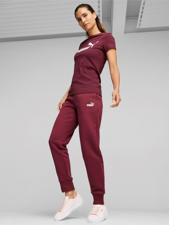 Pantalon de survêtement essential bordeaux femme - Puma