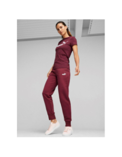 Pantalon de survêtement essential bordeaux femme - Puma