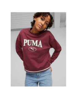 Sweat squad crew fl bordeaux femme - Puma