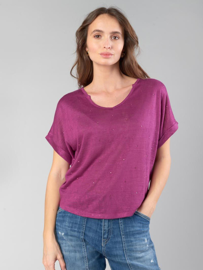 T-shirt bibou berry violet femme - Le Temps Des Cerises