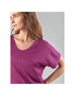 T-shirt bibou berry violet femme - Le Temps Des Cerises