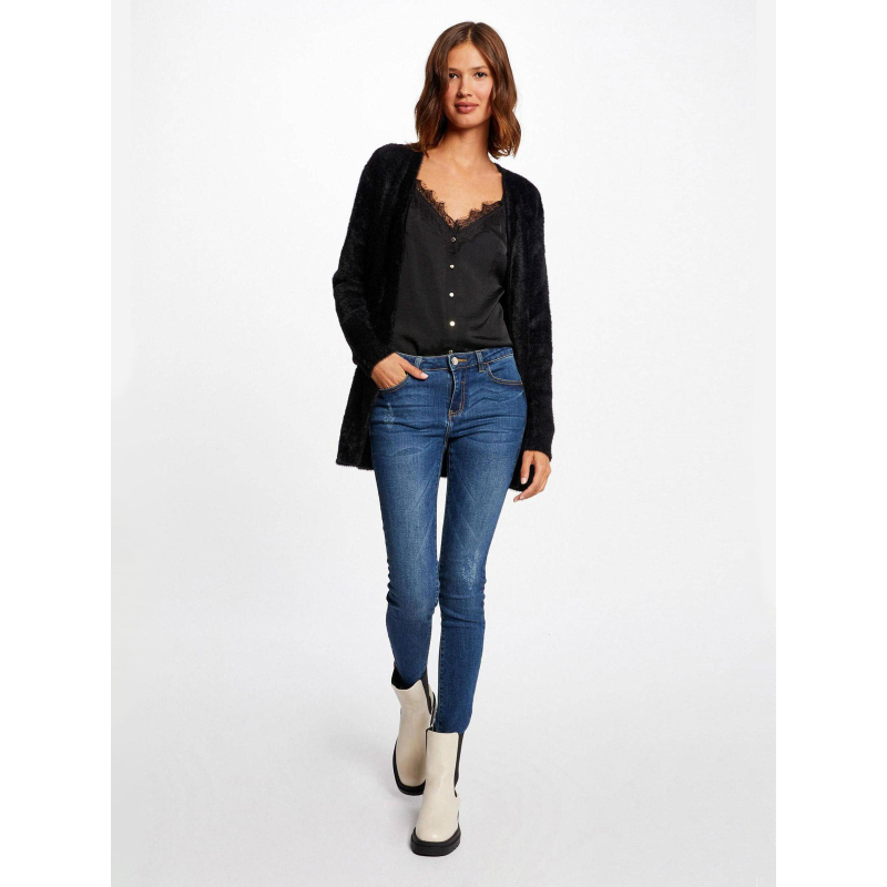 Gilet sans fermeture louis noir femme - Morgan