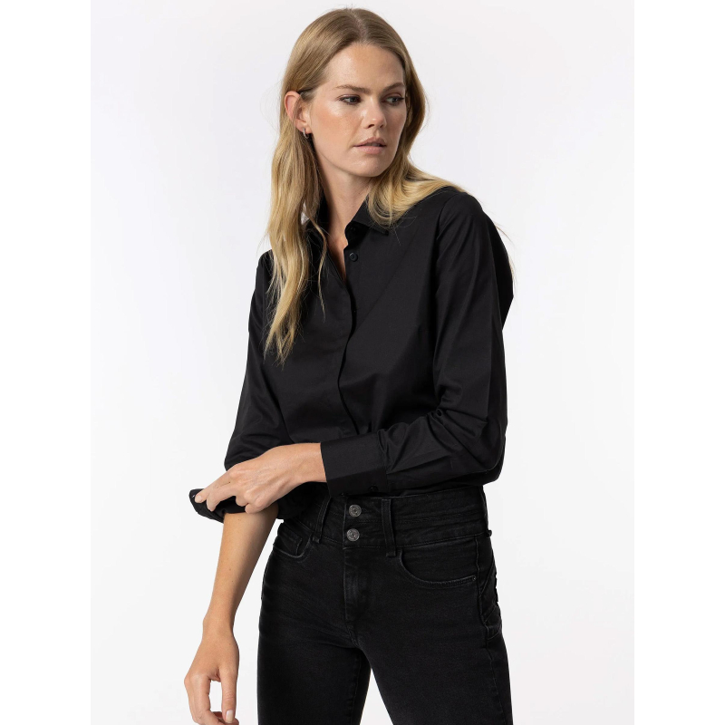 Chemise wallstreet 1 uni noir femme - Tiffosi