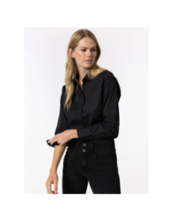 Chemise wallstreet 1 uni noir femme - Tiffosi