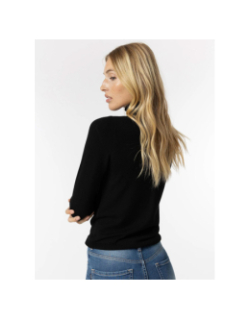 Pull col roulé fin uni agate 4 noir femme - Tiffosi