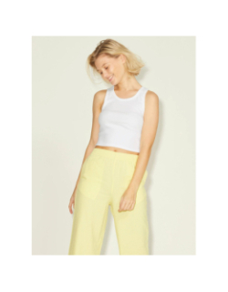 Débardeur crop côtelé fallon blanc femme - JJXX