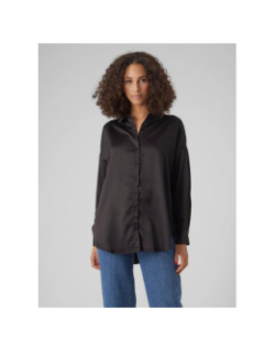 Chemise merle oversize uni noir femme - Vero Moda