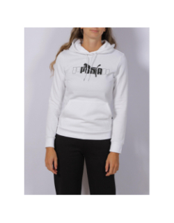 Sweat à capuche essential lab logo imprimé blanc femme - Puma