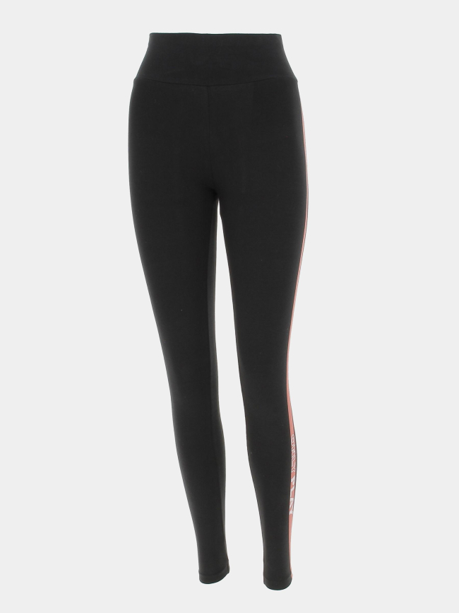 Legging pomi taille haute bande rouge noir femme - Only