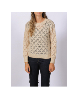 Pull ajouré letty structure beige femme - Jacqueline De Yong