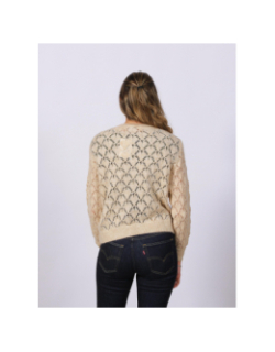 Pull ajouré letty structure beige femme - Jacqueline De Yong