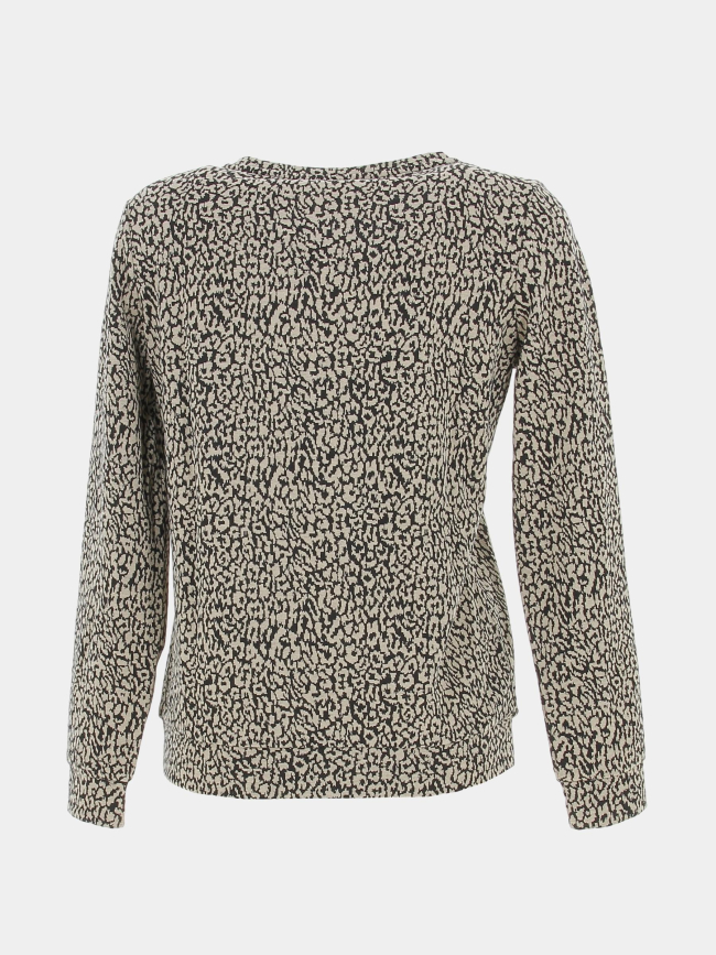 Sweat à poche motif beige/noir femme - Sunvalley