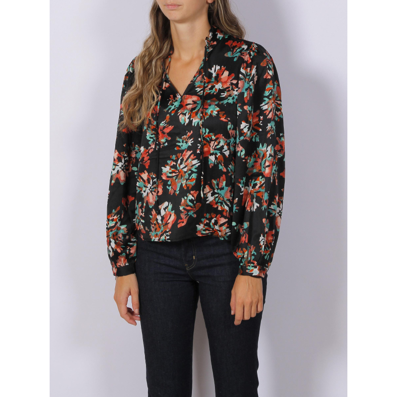 Blouse cana imprimés rouge vert noir femme - Vero Moda