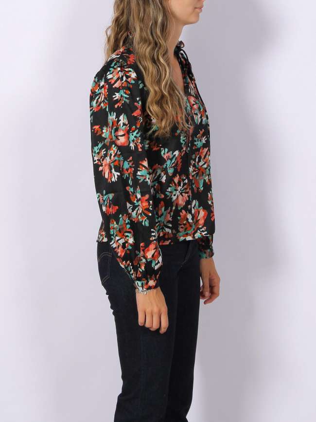 Blouse cana imprimés rouge vert noir femme - Vero Moda