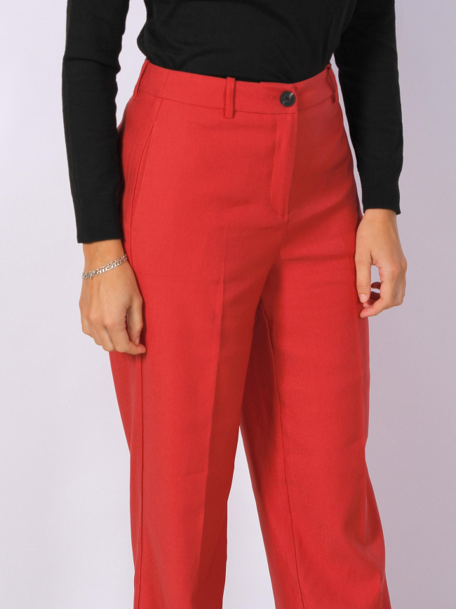 Pantalon fluide large ciffany rouge femme - Vero Moda